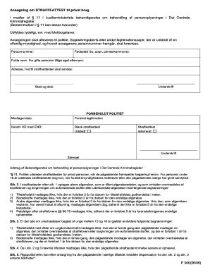 Application for Criminal Record Certificate