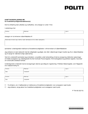 Parental Consent for Firearm License Application
