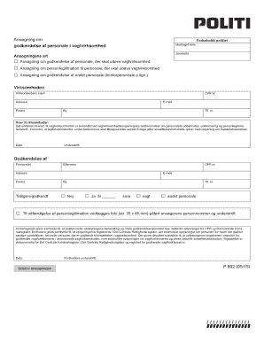 Application for Security Personnel Approval