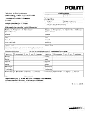 Denmark Police Firearm Acquisition Report