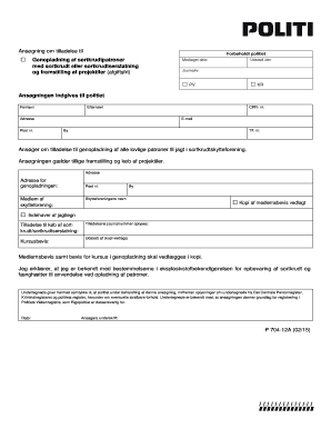 Denmark Reloading Permit Application