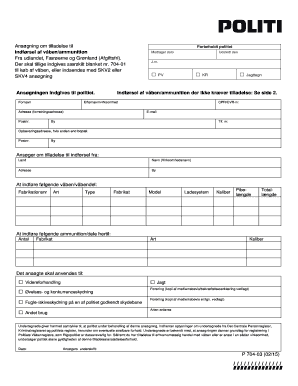 Denmark Weapon Import Permit Application