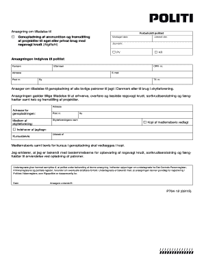 Danish Ammunition Reloading Permit Application