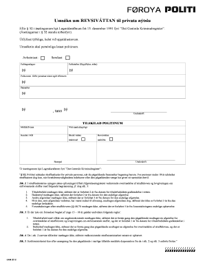 Application for Criminal Record Certificate