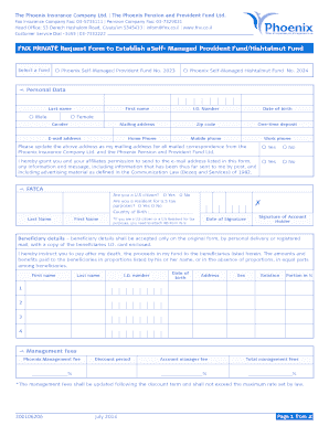 Phoenix Self-Managed Provident Fund Request Form