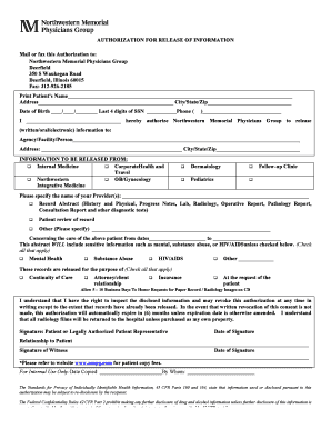 Authorization for Release of Information