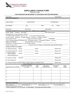 Enrollment Change Form