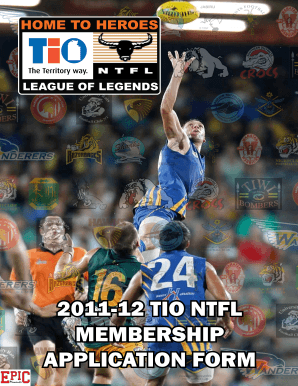 NTFL Membership Application Form