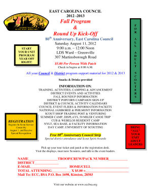 East Carolina Council Fall Program Round Up Kick-Off