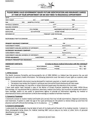 Patient Registration and Consent Form