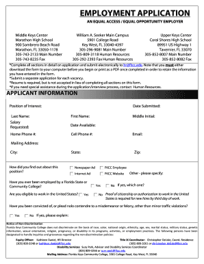 Employment Application Form