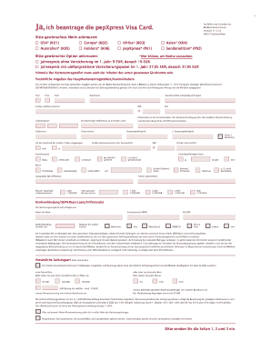 Antrag pepXpress VISA