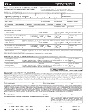 KeyBank Business Credit Card Application