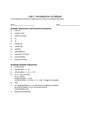 Maple Lab Introduction