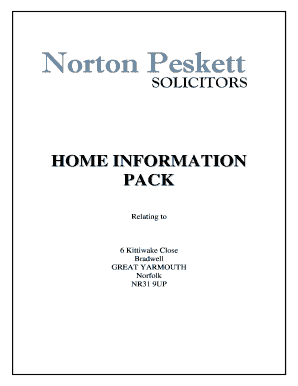 UK Home Information Pack Sale Statement