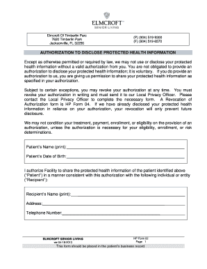 Sign in sheet for open house - elmcroft of timberlin parc form