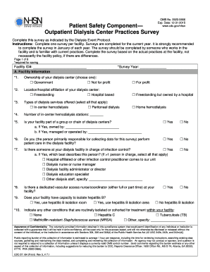 Outpatient Dialysis Center Practices Survey