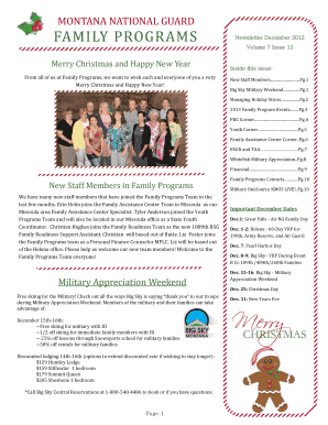 Community newsletter ideas - MONTANA NATIONAL GUARD FAMILY PROGRAMS Newsletter December - montanaguardfamily