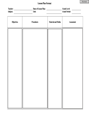 Lesson Plan Template