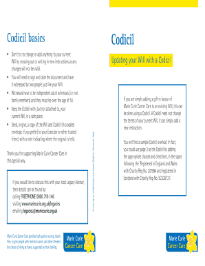 Codicil to Will