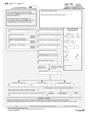 T4 Summary Form