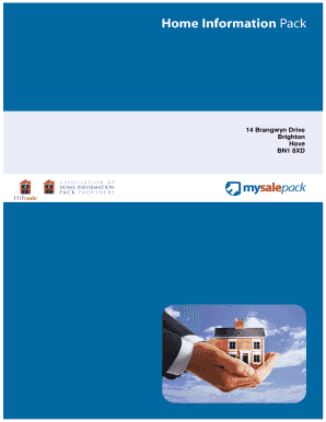 UK Home Information Pack Index Form