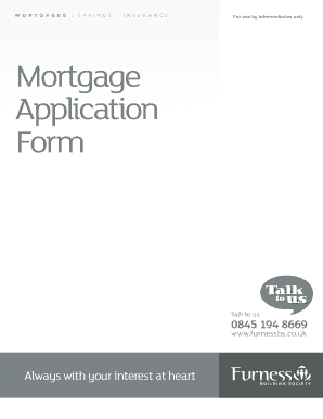 UK Mortgage Application Form