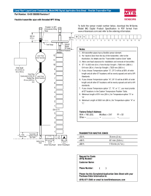 Level Plus Liquid Level Transmitter Application Data Sheet