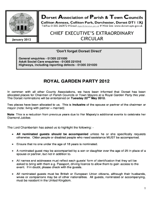 CHIEF EXECUTIVE'S EXTRAORDINARY CIRCULAR - Dorset ... - dorset-aptc gov