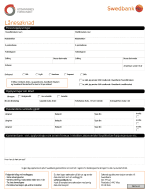 Swedbank Loan Application