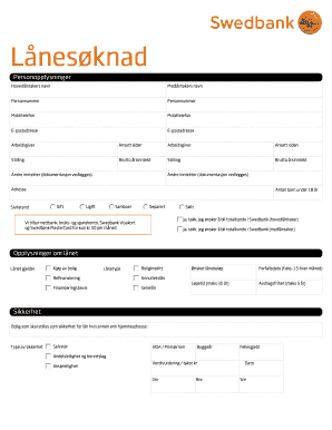 Swedbank Loan Application