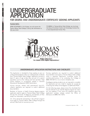 Undergraduate Application Form