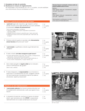 Lista di controllo Manutenzione di macchine e impianti