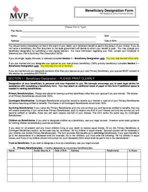 Beneficiary Designation Form