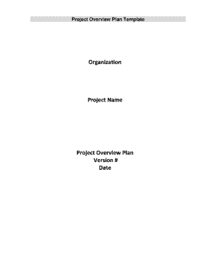 Project Overview Plan T emplate - University of California