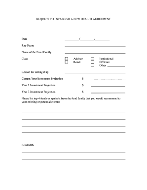 Dealer Agreement Request Form