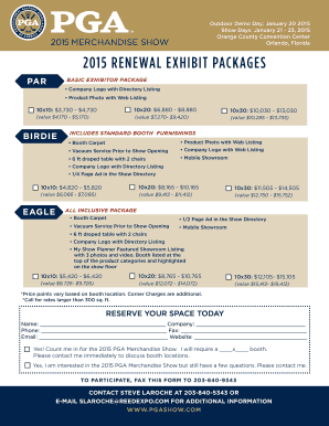 2015 PGA Merchandise Show Exhibitor Registration