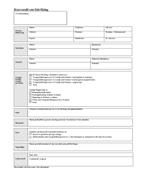 Norwegian Eviction Claim Form