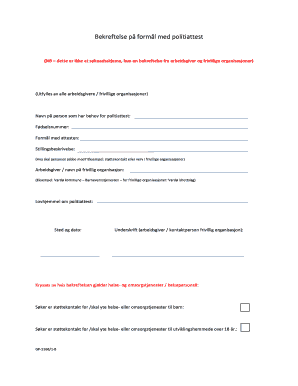 Norwegian Police Clearance Certificate Confirmation