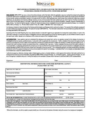 Employment Background Check Authorization Form