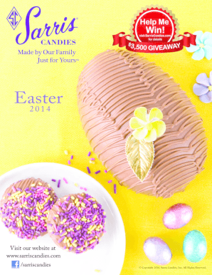 Sarris Candies Fundraising Order Form