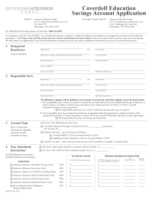 Coverdell Education Savings Account Application