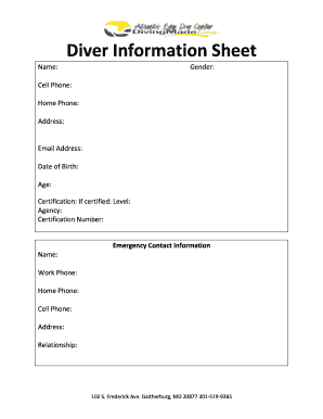PADI Enriched Air Diver Training Agreement
