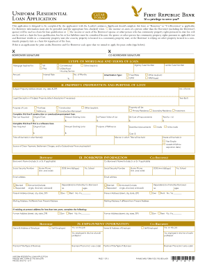 Uniform Residential Loan Application