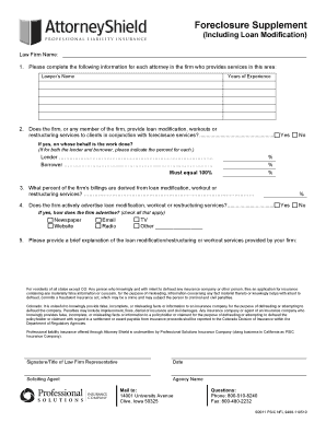 Foreclosure Supplement Form