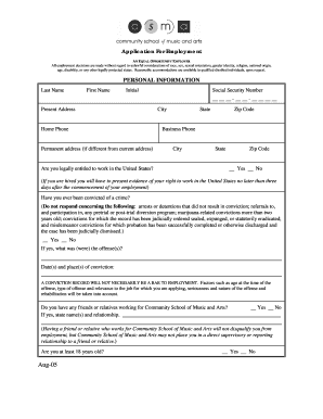 Application For Employment