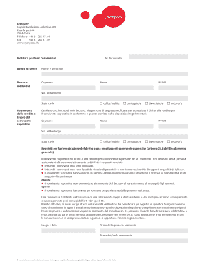 Swiss Pension Fund Beneficiary Designation Form