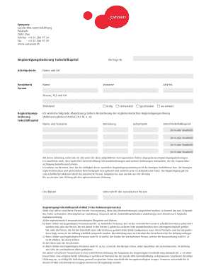 Begünstigungsänderung Todesfallkapital