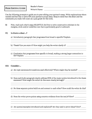 Peer Editing Guide