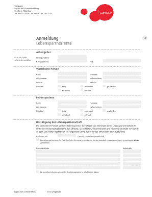 Anmeldung Lebenspartnerrente